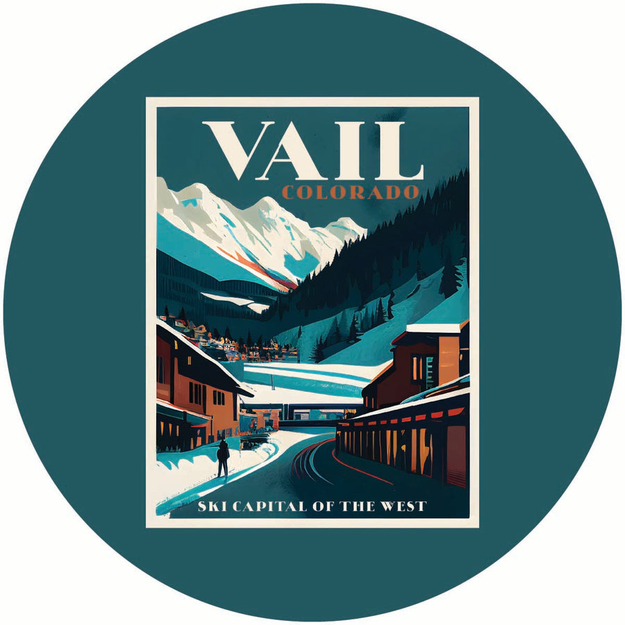 Vail Colorado Design B Souvenir Coaster Paper 4 Pack Image 1