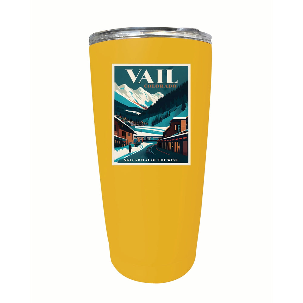 Vail Colorado Design B Souvenir 16 oz Stainless Steel Insulated Tumbler Image 2