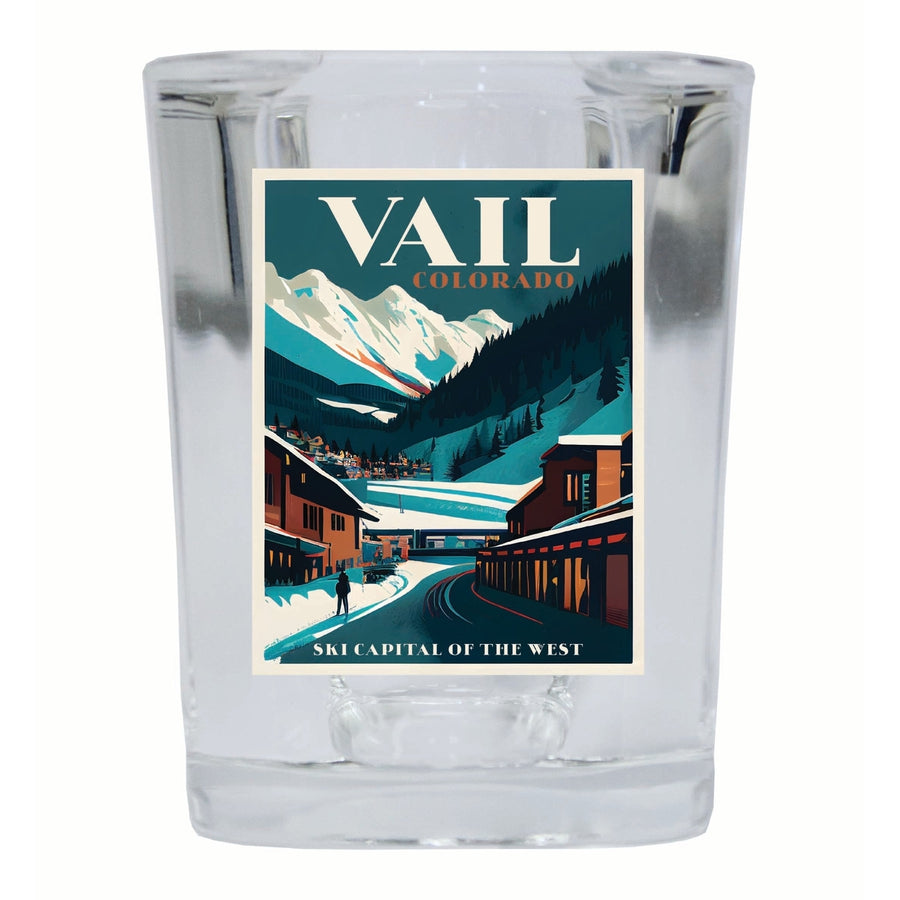 Vail Colorado Design B Souvenir 2 Ounce Shot Glass Square Image 1