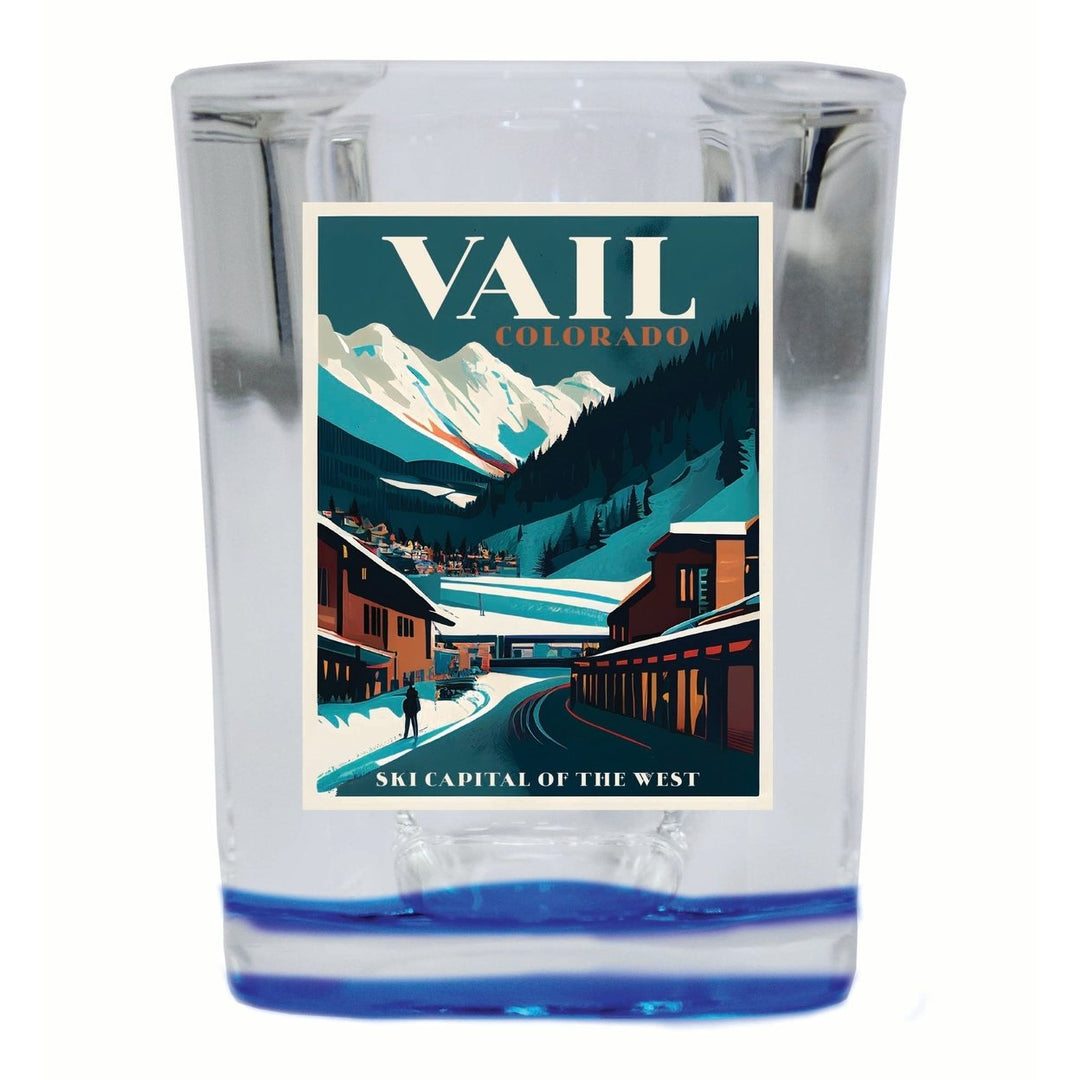 Vail Colorado Design B Souvenir 2 Ounce Shot Glass Square Image 1