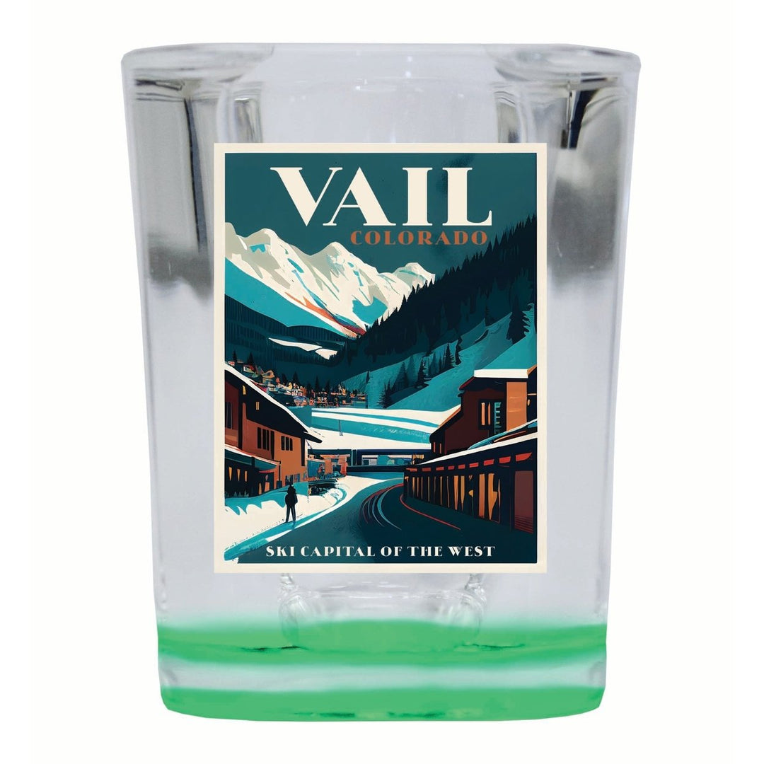 Vail Colorado Design B Souvenir 2 Ounce Shot Glass Square Image 3