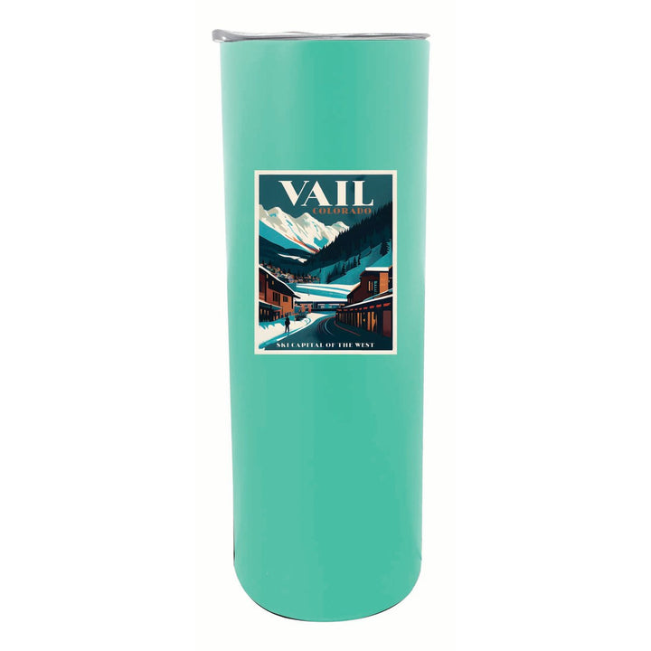 Vail Colorado Design B Souvenir 20 oz Insulated Stainless Steel Skinny Tumbler Image 1