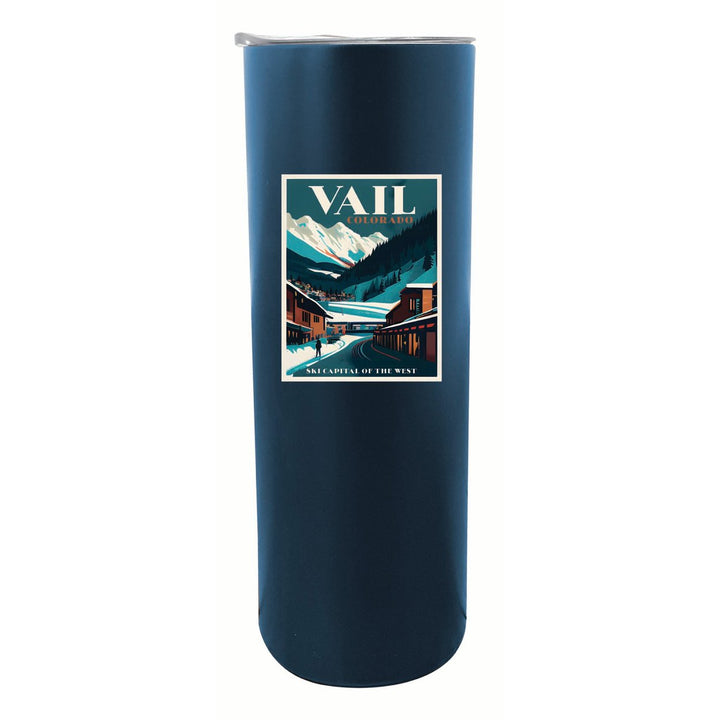 Vail Colorado Design B Souvenir 20 oz Insulated Stainless Steel Skinny Tumbler Image 4