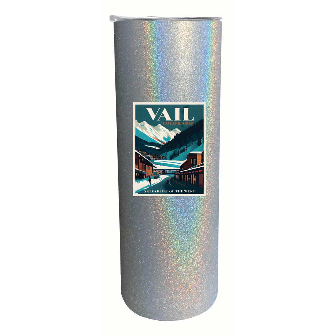 Vail Colorado Design B Souvenir 20 oz Insulated Stainless Steel Skinny Tumbler Image 1