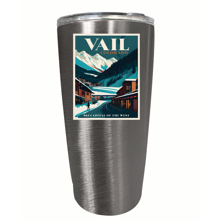 Vail Colorado Design B Souvenir 16 oz Stainless Steel Insulated Tumbler Image 7