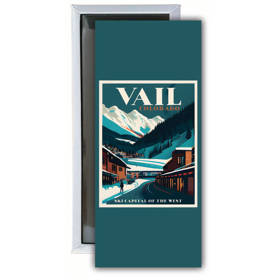 Vail Colorado Design B Souvenir Fridge Magnet 4.75 x 2 Inch Image 1