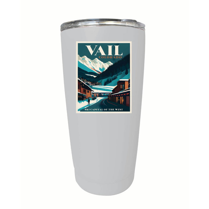 Vail Colorado Design B Souvenir 16 oz Stainless Steel Insulated Tumbler Image 8