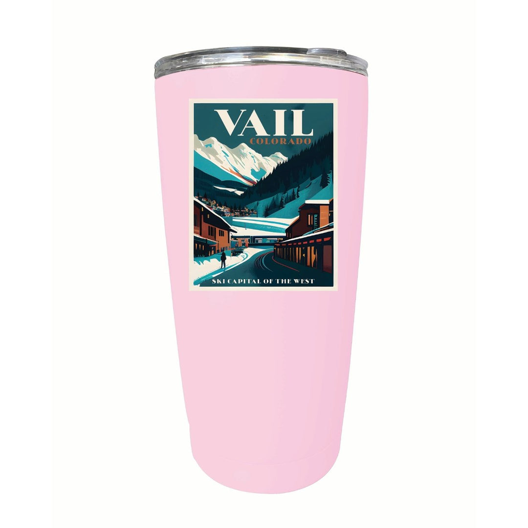 Vail Colorado Design B Souvenir 16 oz Stainless Steel Insulated Tumbler Image 9