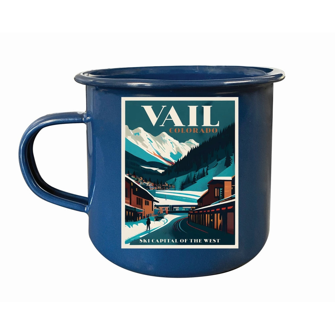 Vail Colorado Design B Souvenir Tin Camper Coffee Mug Image 1