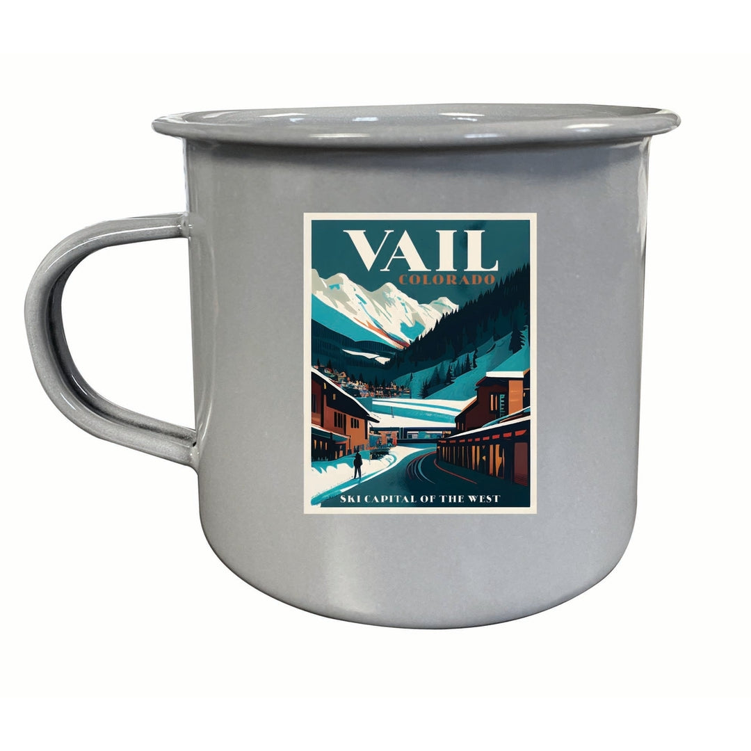 Vail Colorado Design B Souvenir Tin Camper Coffee Mug Image 3