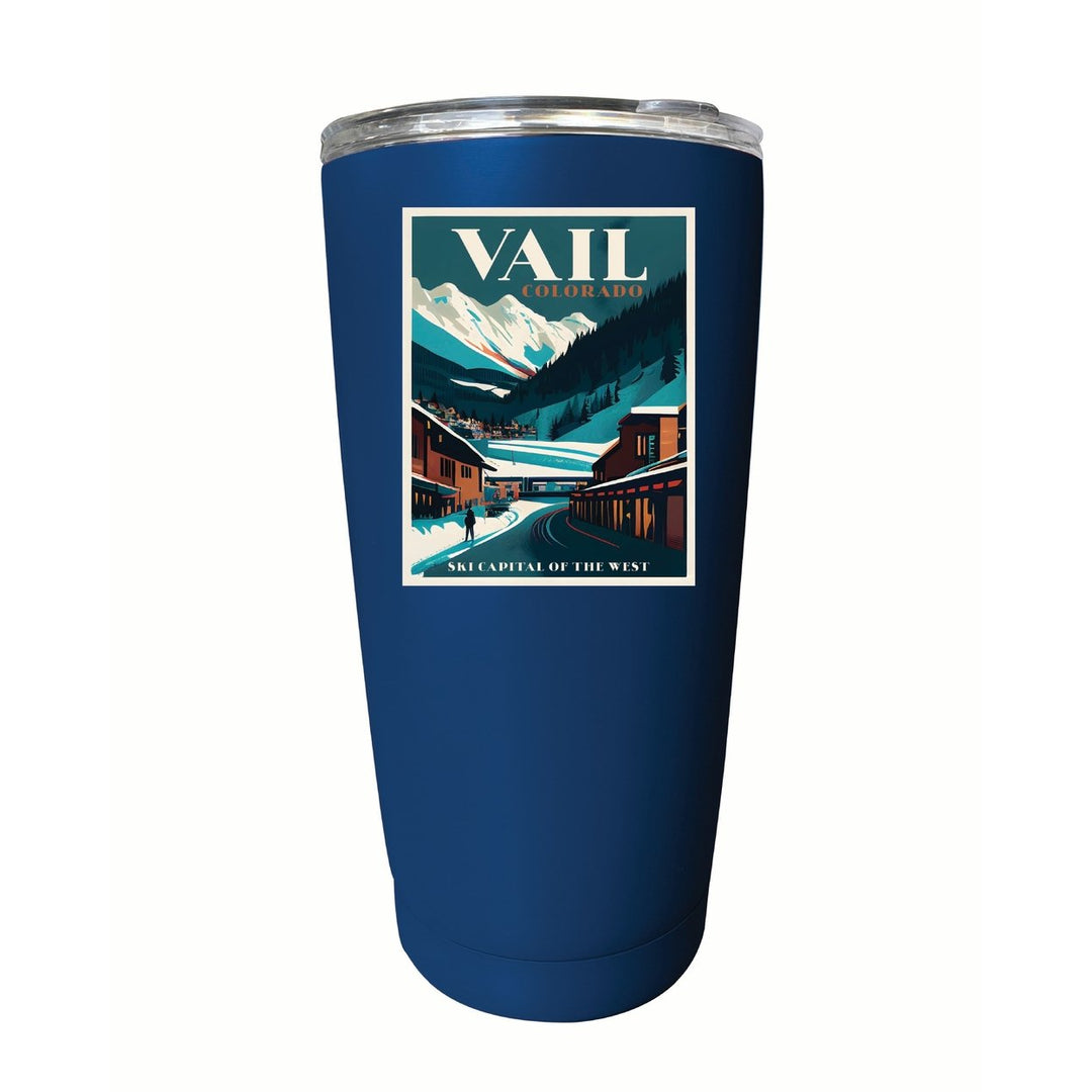 Vail Colorado Design B Souvenir 16 oz Stainless Steel Insulated Tumbler Image 10