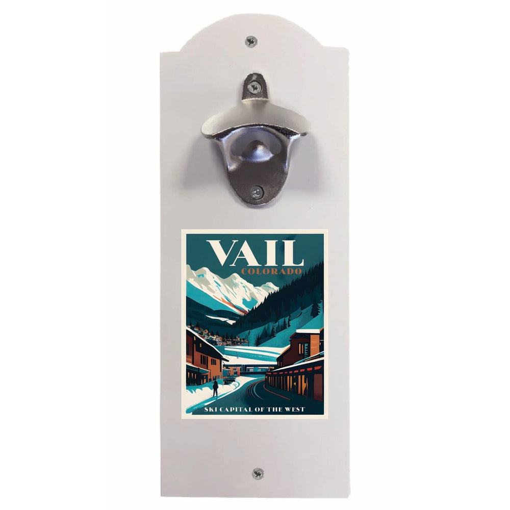 Vail Colorado Design B Souvenir Wall mounted bottle opener Image 2