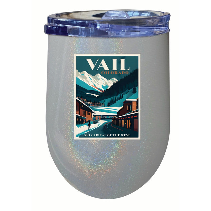 Vail Colorado Design B Souvenir 12 oz Insulated Wine Stainless Steel Tumbler Image 4