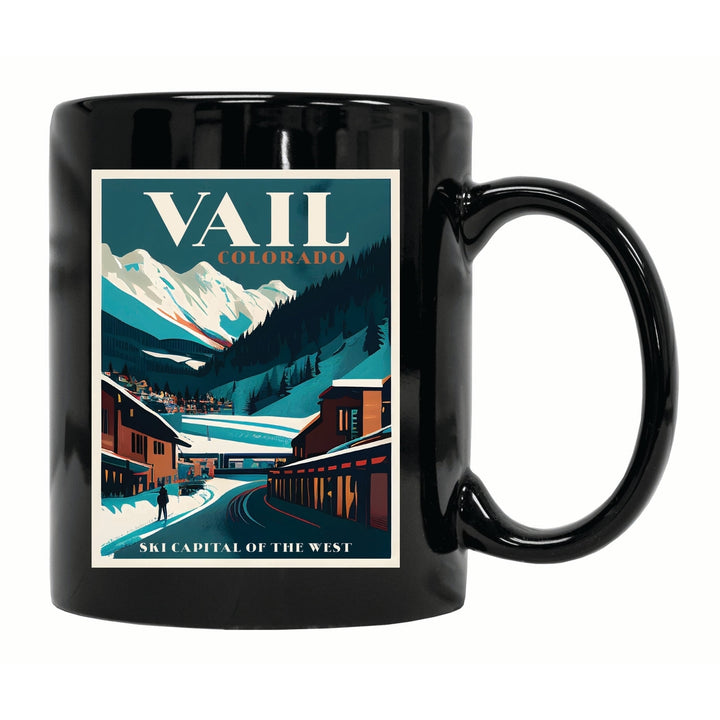 Vail Colorado Design B Souvenir 12 oz Ceramic Coffee Mug Image 1