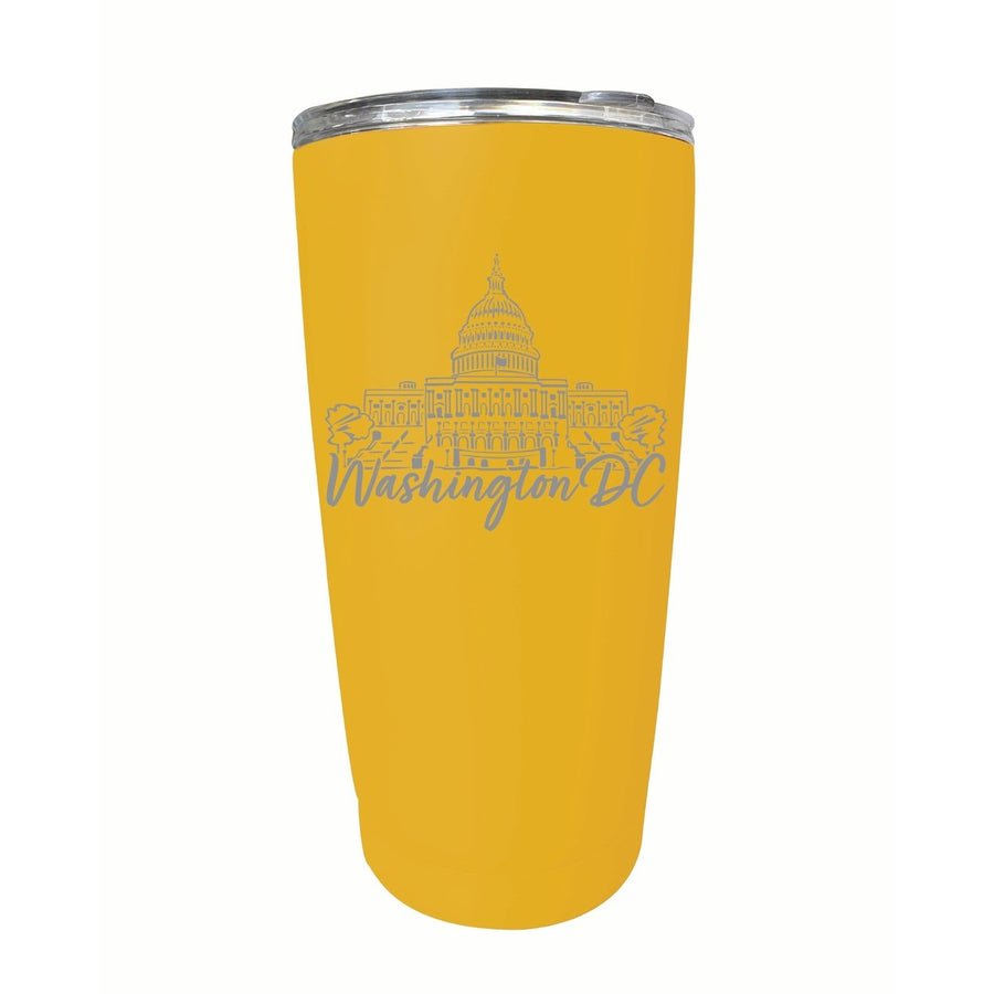 Washington DC Engraving2 Souvenir 16 oz Engraved Stainless Steel Insulated Tumbler Image 1