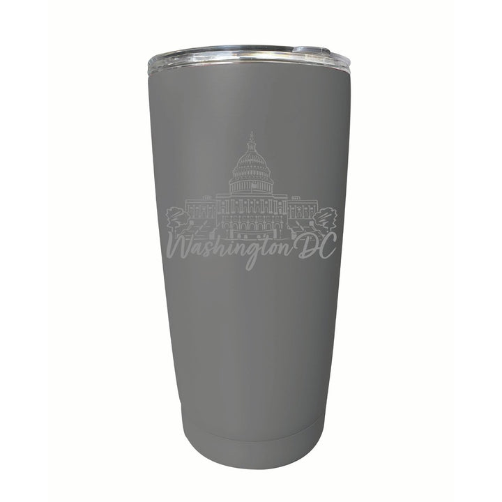 Washington DC Engraving2 Souvenir 16 oz Engraved Stainless Steel Insulated Tumbler Image 2