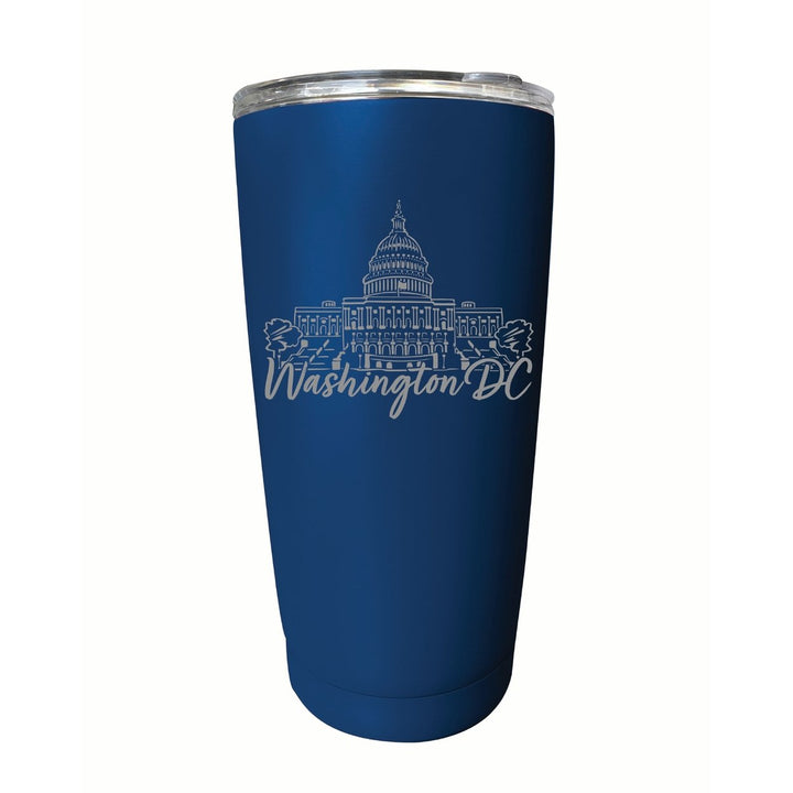 Washington DC Engraving2 Souvenir 16 oz Engraved Stainless Steel Insulated Tumbler Image 3