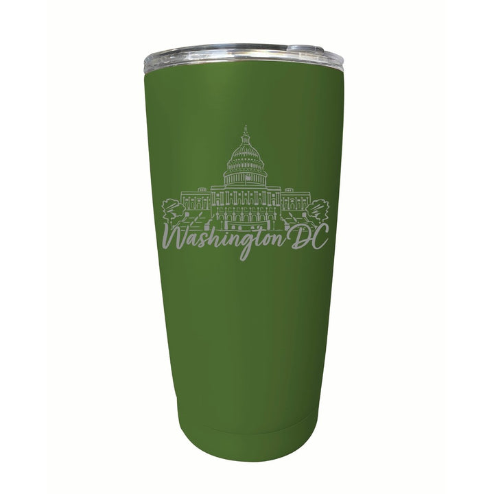 Washington DC Engraving2 Souvenir 16 oz Engraved Stainless Steel Insulated Tumbler Image 4