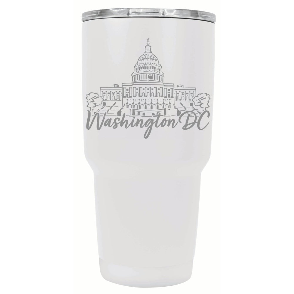 Washington DC Engraving2 Souvenir 24 oz Engraved Insulated Stainless Steel Tumbler Image 2