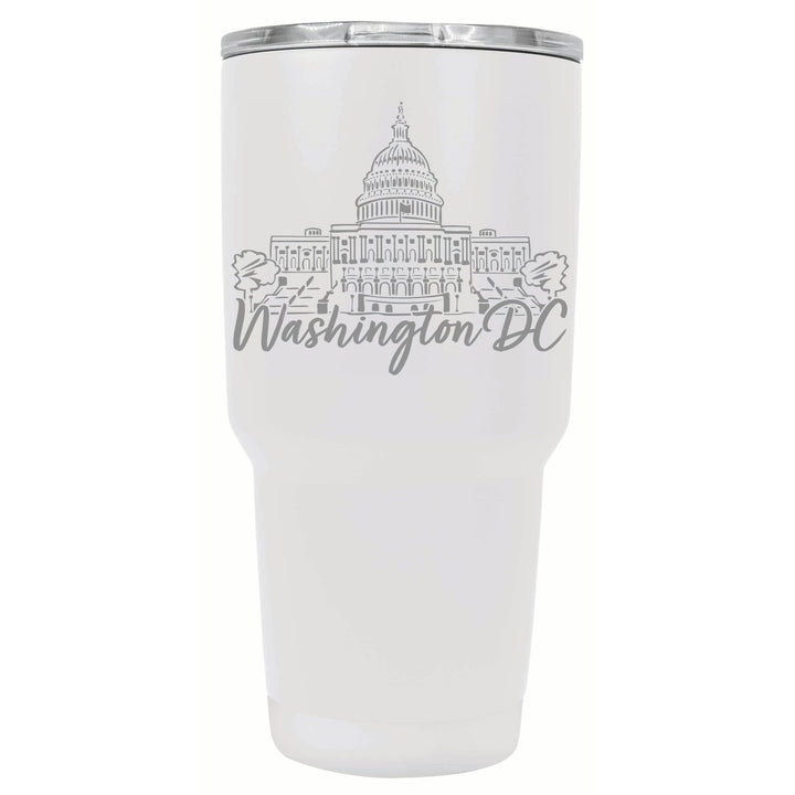 Washington DC Engraving2 Souvenir 24 oz Engraved Insulated Stainless Steel Tumbler Image 2