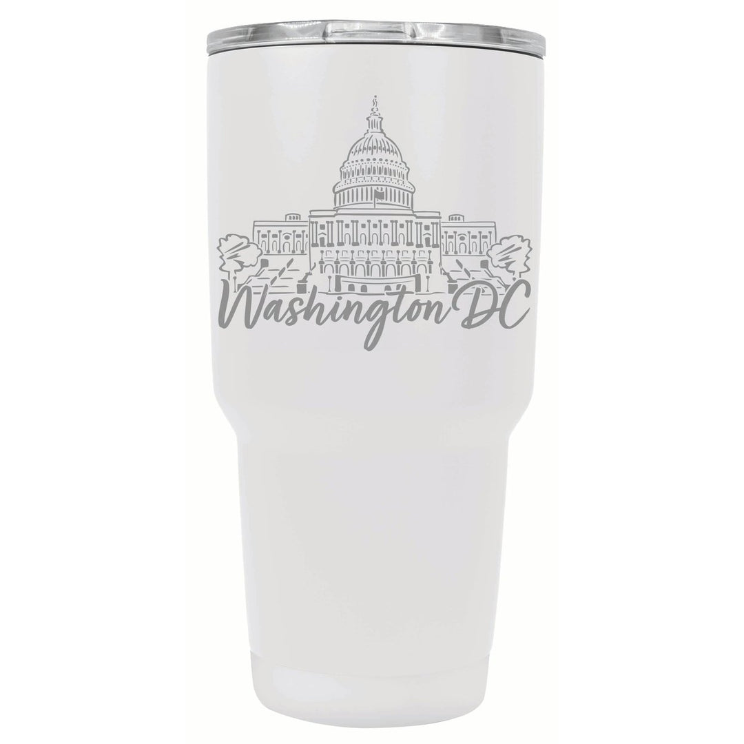 Washington DC Engraving2 Souvenir 24 oz Engraved Insulated Stainless Steel Tumbler Image 1