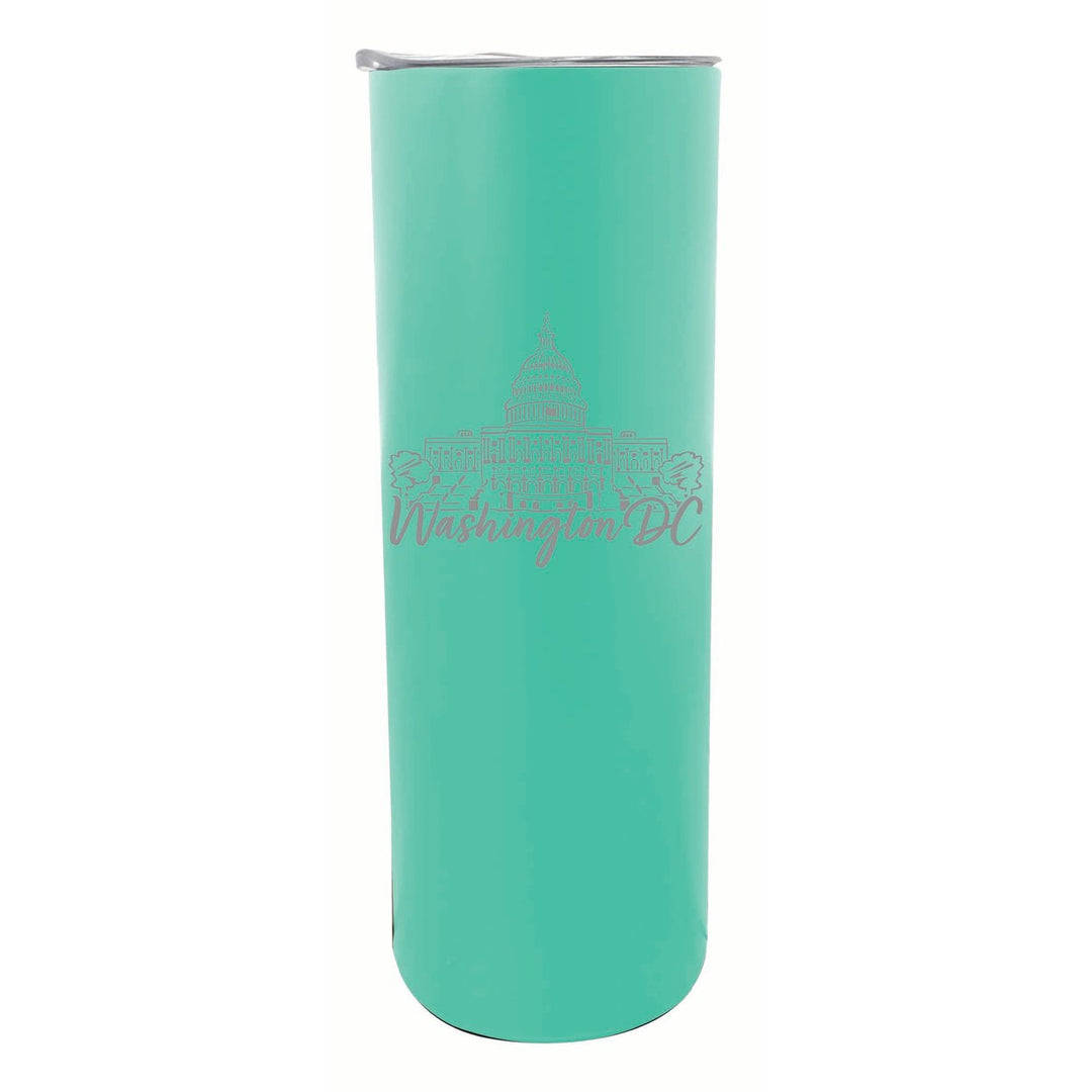 Washington DC Engraving2 Souvenir 20 oz Engraved Insulated Stainless Steel Skinny Tumbler Image 4