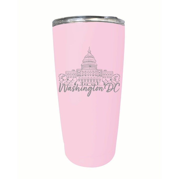 Washington DC Engraving2 Souvenir 16 oz Engraved Stainless Steel Insulated Tumbler Image 4