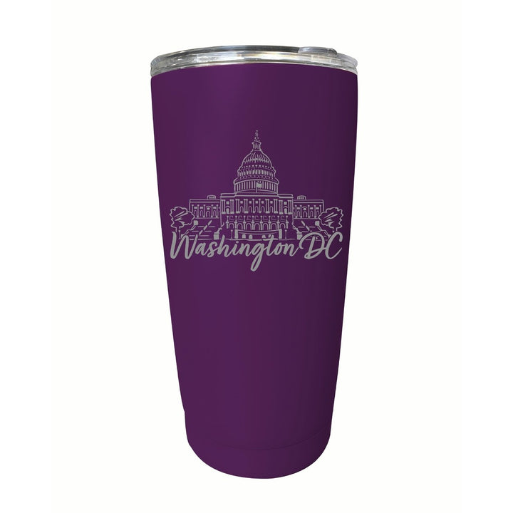 Washington DC Engraving2 Souvenir 16 oz Engraved Stainless Steel Insulated Tumbler Image 6