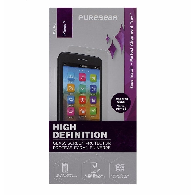 PureGear HD Tempered Glass Screen Protector for Apple iPhone 7 - Clear Image 1