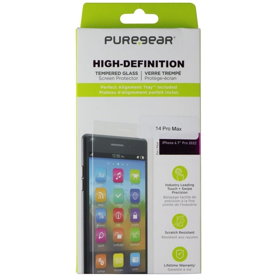 PureGear High-Definition Tempered Glass for Apple iPhone 14 Pro Max Image 1