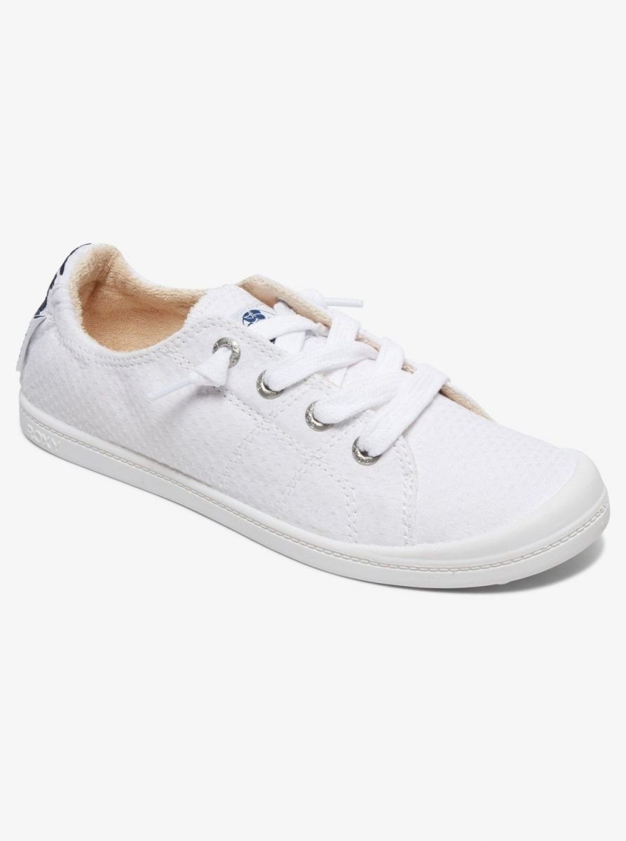 ROXY Womens Bayshore Lace-Up Shoe White - ARJS600418-WHT WHITE Image 2