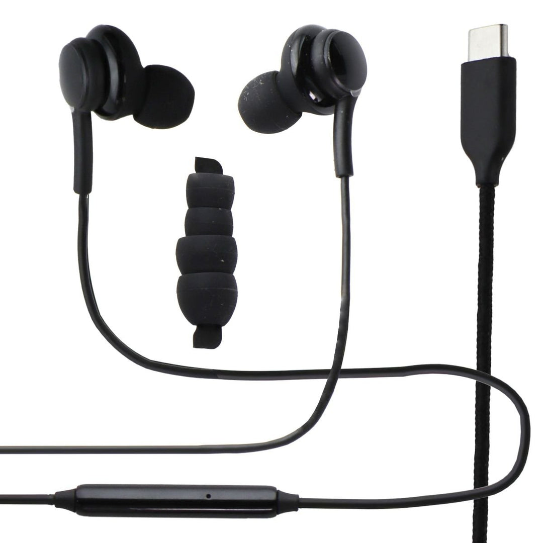 Generic USB-C Earbuds with Volume and Playback Controls - Black Image 1