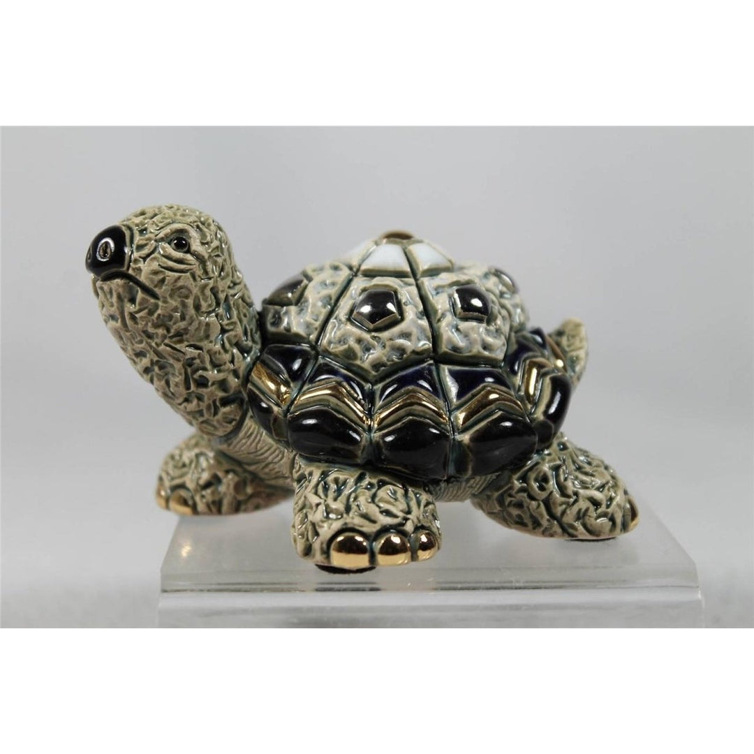 DeRosa Rinconada Family Figurine Baby Green Turtle F379- In Box Image 1