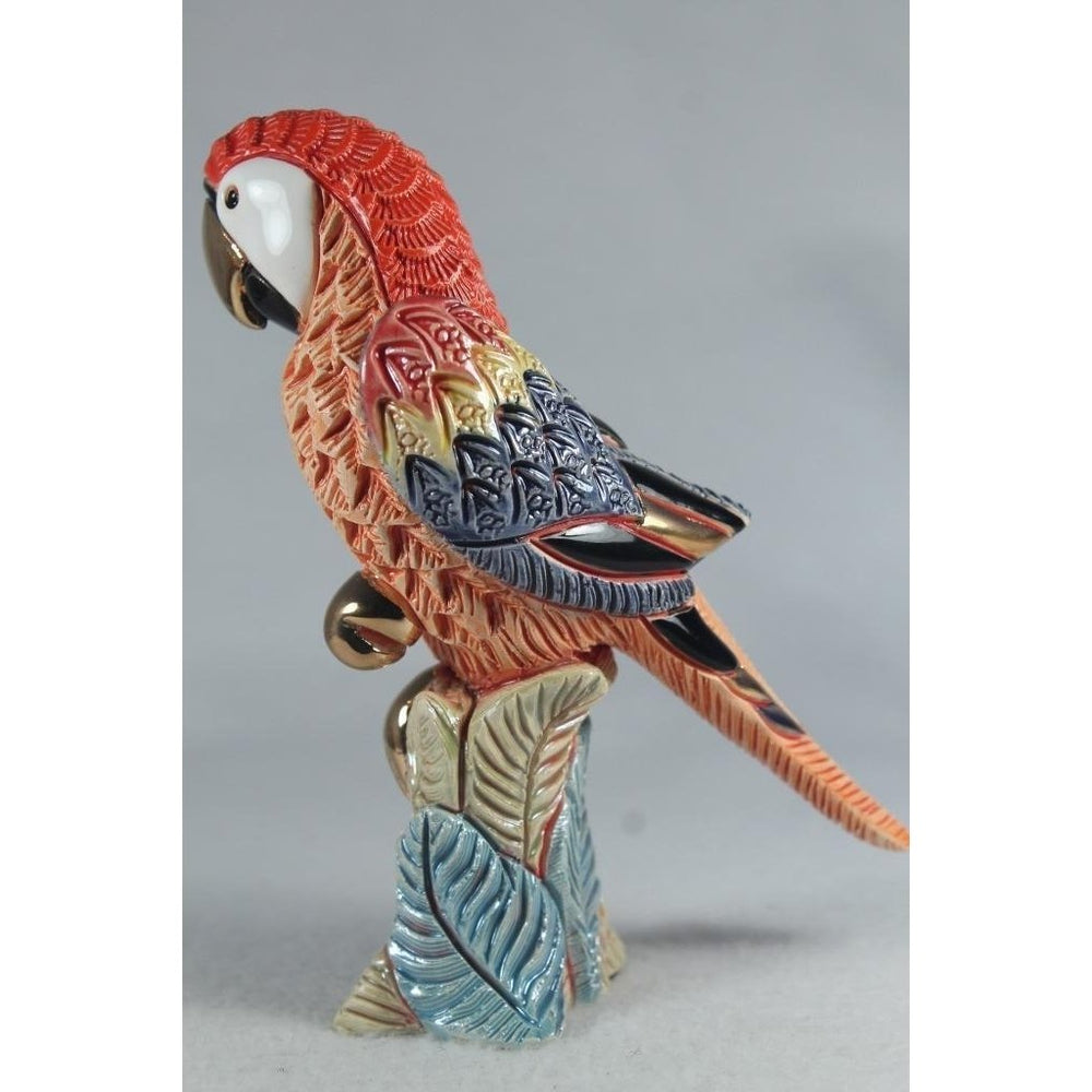 DeRosa Rinconada Family Figurine Red Parrot Great Color F228R- In Box Image 2