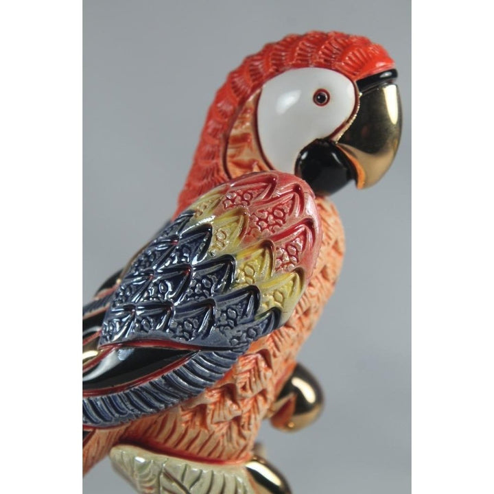 DeRosa Rinconada Family Figurine Red Parrot Great Color F228R- In Box Image 3