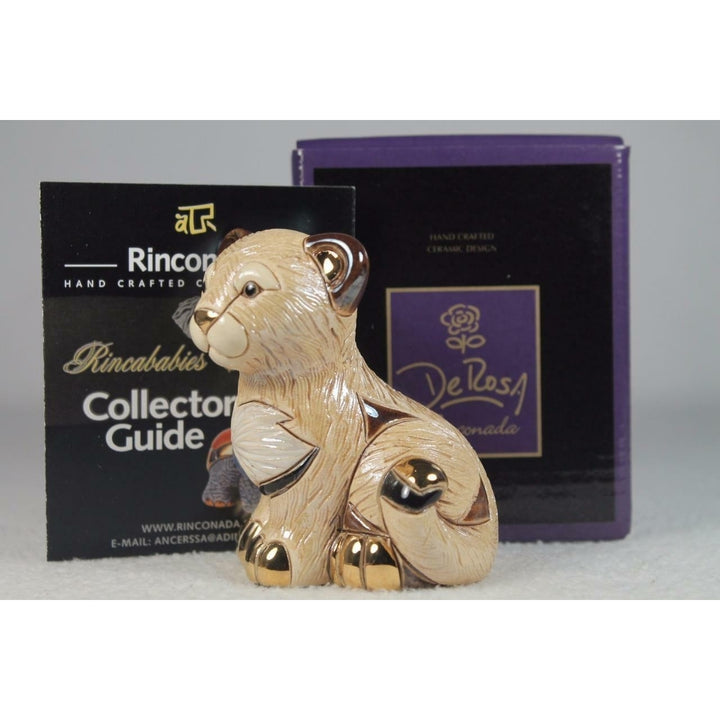 De Rosa Rinconada Family Collection - F316 - Lion Sitting Baby - In Box Image 4