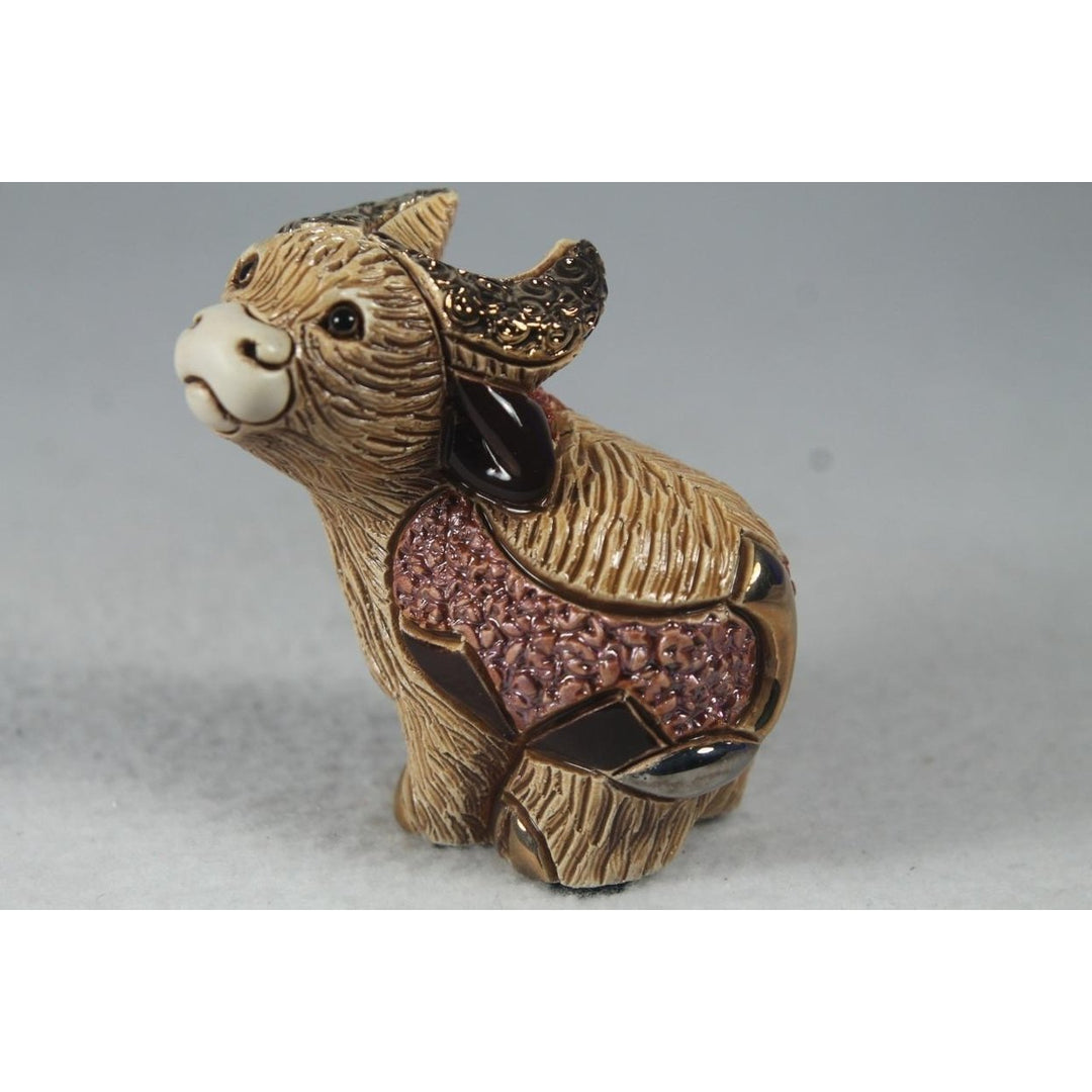 DeRosa Rinconada Family Figurine Baby Brown Ox Great Color F429M - In Box Image 3