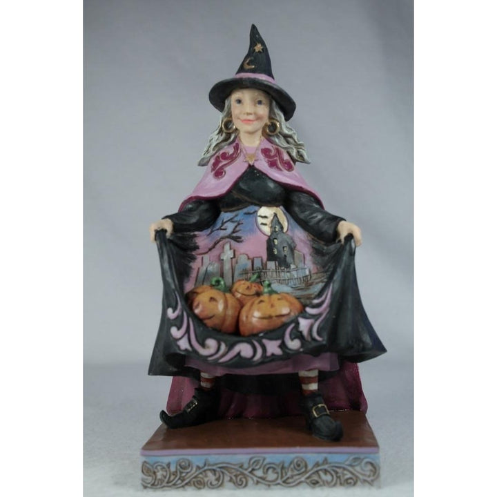 Jim Shore Wicked Spiced Pumpkins Friendly Witch 2024 - 6014481 In Box Image 1