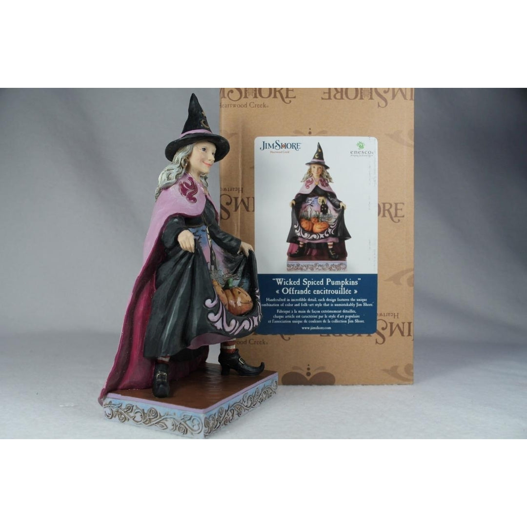 Jim Shore Wicked Spiced Pumpkins Friendly Witch 2024 - 6014481 In Box Image 4