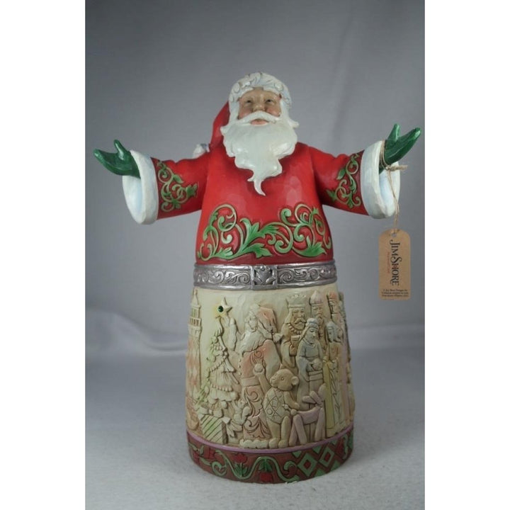 Jim Shore Celebrating 20 Years Together Lrg. Santa Figurine 2022 6010829 Image 1