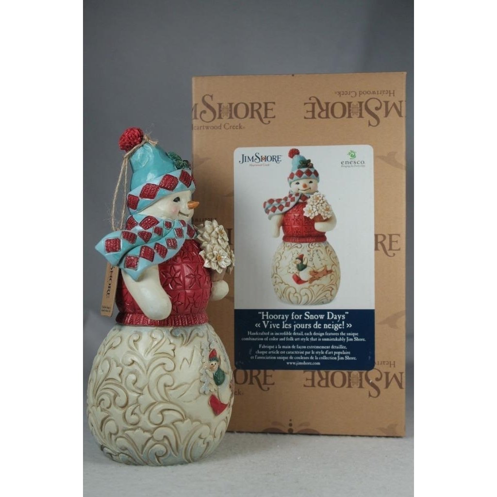 Jim Shore Hooray For Snow Days Snowman Winter Wonderland 6011688 In Box Image 4