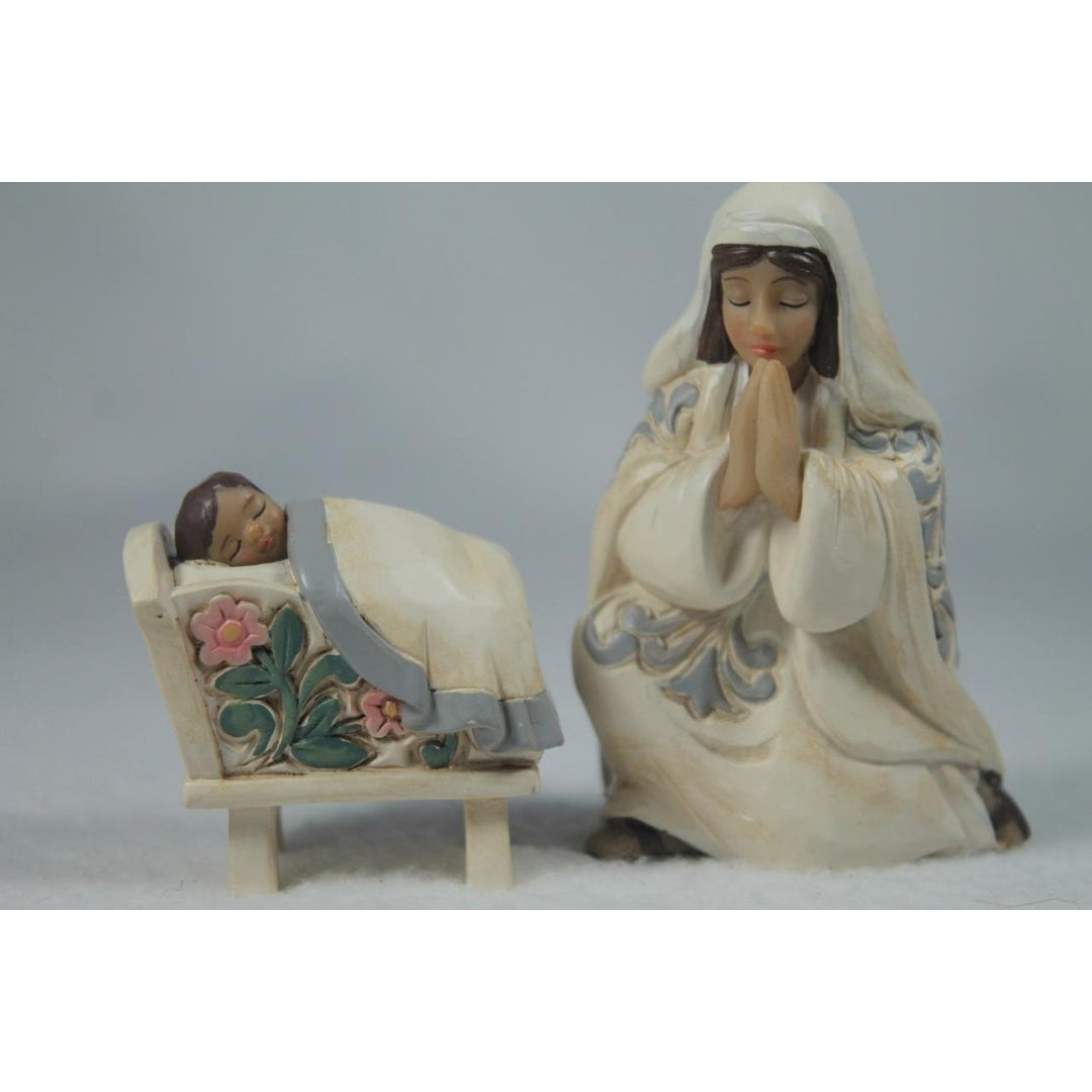 Jim Shore White Woodland Holy Night Of Wonder Nativity 4 Pc. 2023 6012688 NIB Image 3