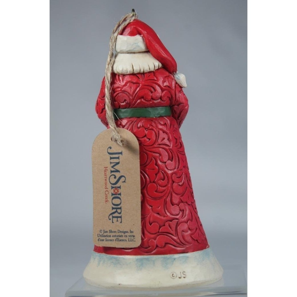 Jim Shore Santa Holding Cardinals 2023 Santa Ornament 6009693 In Box Image 2