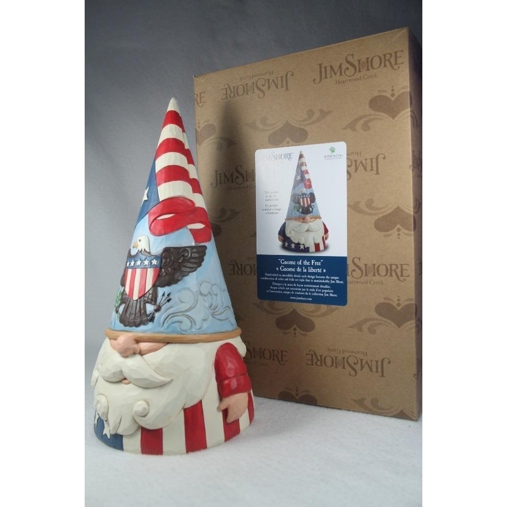 Jim Shore Gnome Of The Free Patriotic Figurine Safe Outdoor 2024 6012433 NIB Image 4