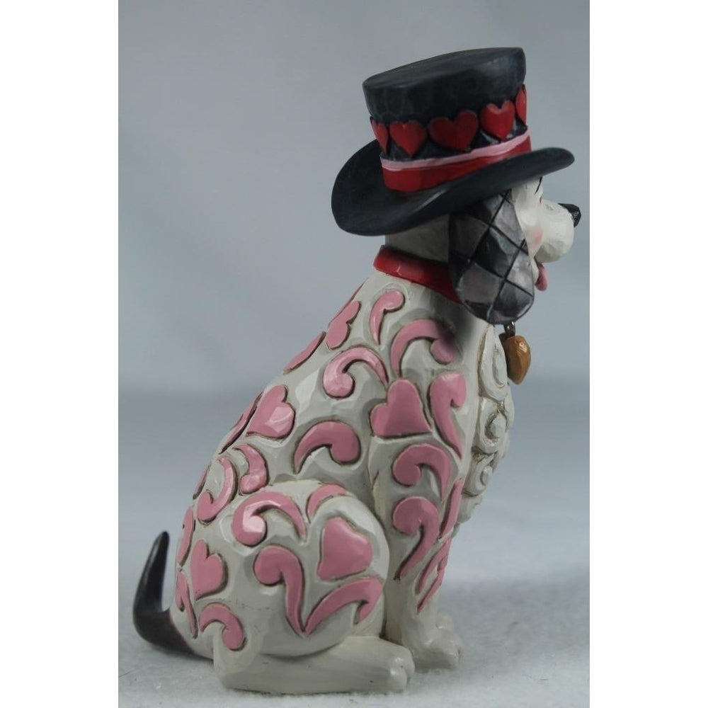 Jim Shore My Furr-Ever Valentine 2023 Dog In Top Hat Figurine 6014381 NIB Image 2