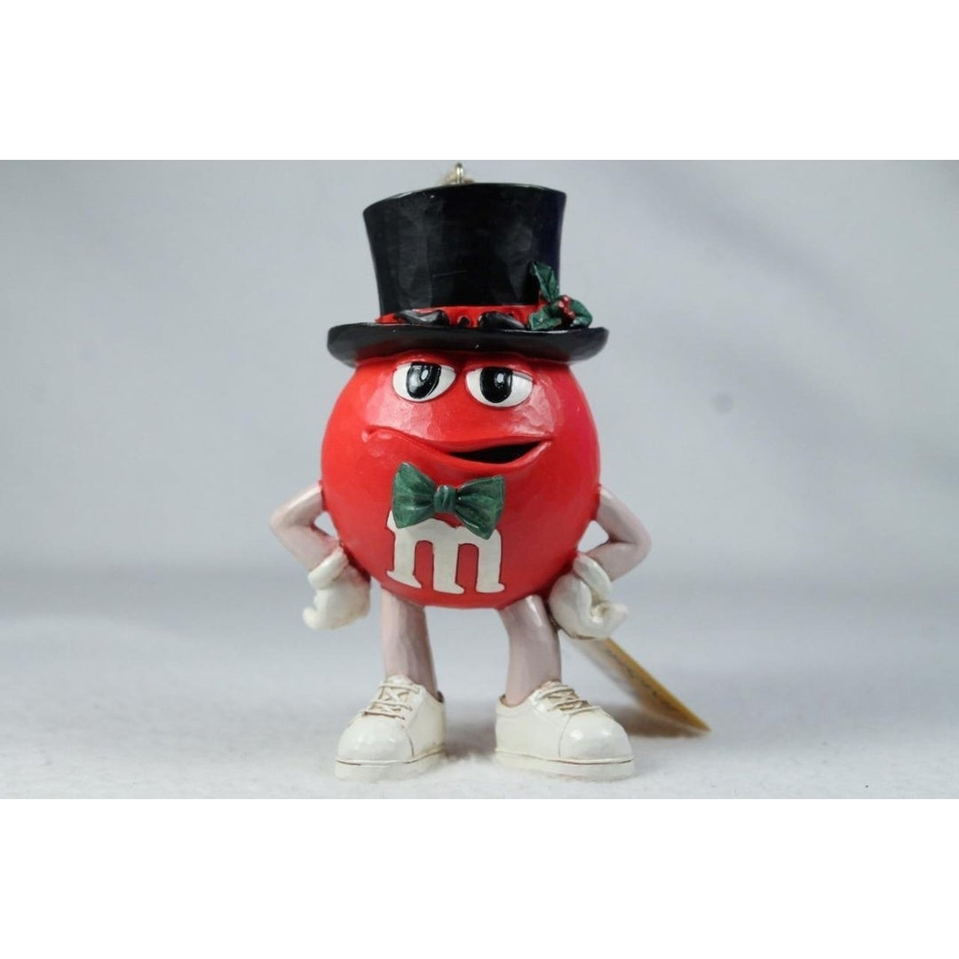 Jim Shore And M and M Red In Top Hat 2024 Ornament 6015685 In Box Image 1