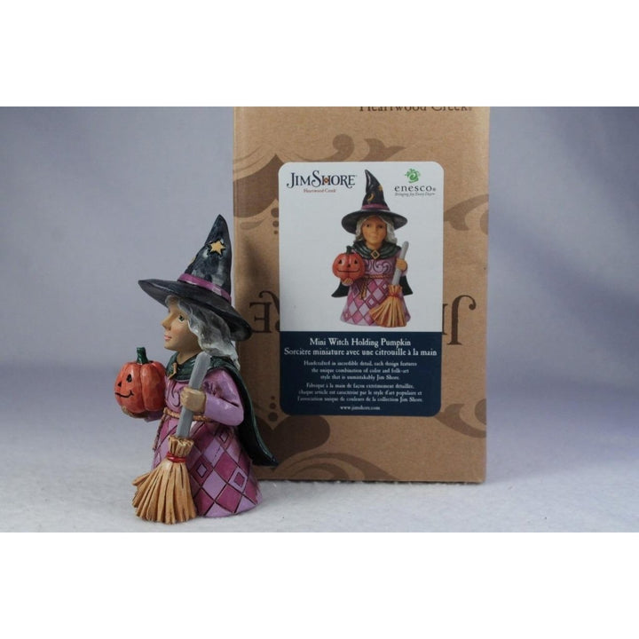 Jim Shore Mini Witch With Pumpkin Friendly Witch 2024 6014477 In Box Image 3