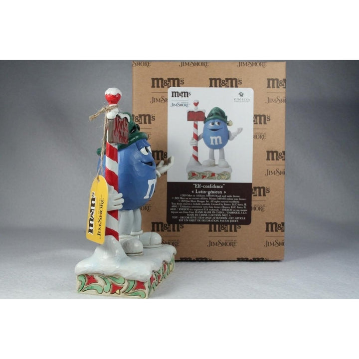 Jim Shore And M and M Blue Elf-confidence 2024 Figurine 6015681 NIB Image 4