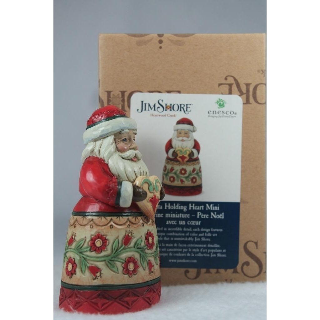 Jim Shore Santa Holding Heart 2023 Mini Size 6012959 In Box Image 3