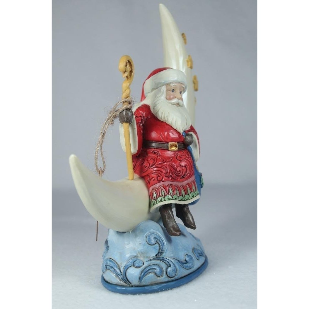 Jim Shore Starry Night 2023 Santa On Crescent Moon Figurine 6012900 In Bx Image 4